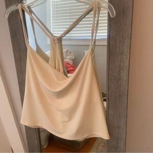 NWT Urban Outfitters Cream Drapey Tank Top Blouse